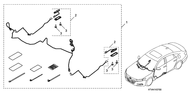 2020 Honda Accord Hybrid 4 Door EX KA CVT Puddle Light Diagram
