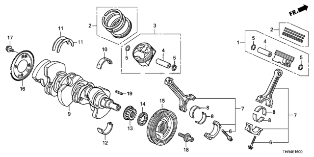 2021 Honda Odyssey Crankshaft - Piston Diagram