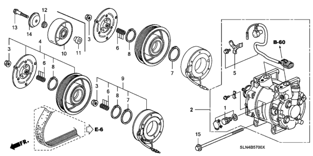 2007 Honda Fit Bolt, Idle Pulley Diagram for 38946-PWA-000