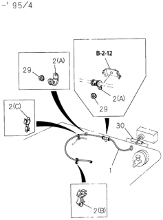 1994 Honda Passport 4 Door DX (4X2 4 CYLINDER) KA 5MT Meter Cable Diagram