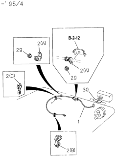 1994 Honda Passport Clip, Flexible Shaft (Id=14.5) Diagram for 8-94222-337-1