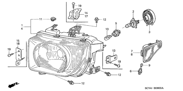 2003 Honda Element Headlight Diagram