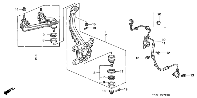 1996 Honda Accord Knuckle Diagram