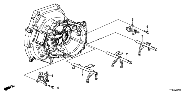 2012 Honda Civic Holder, Reverse Shift Diagram for 24230-RF8-000