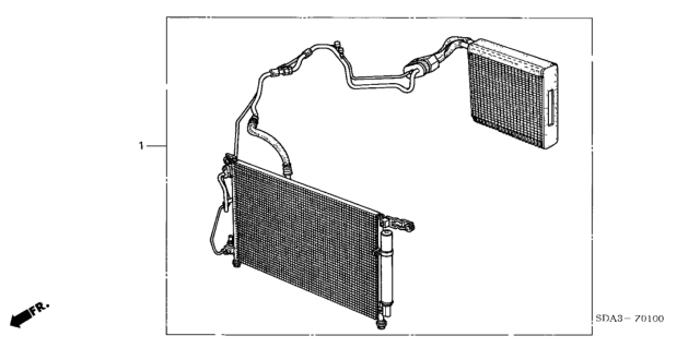 2003 Honda Accord Air Conditioner Assy. Diagram for 80000-SDA-A20