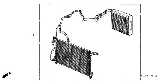 2003 Honda Accord Air Conditioner Assy. Diagram for 80000-SDA-A22