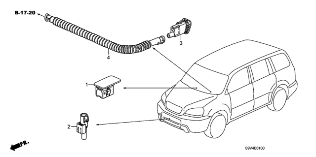 2007 Honda Pilot A/C Sensor Diagram