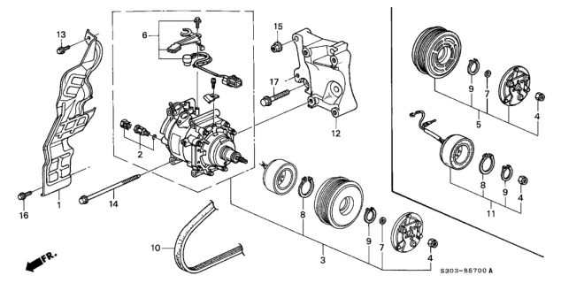 1999 Honda Prelude Bolt, Flange (10X35) Diagram for 90001-P5M-000