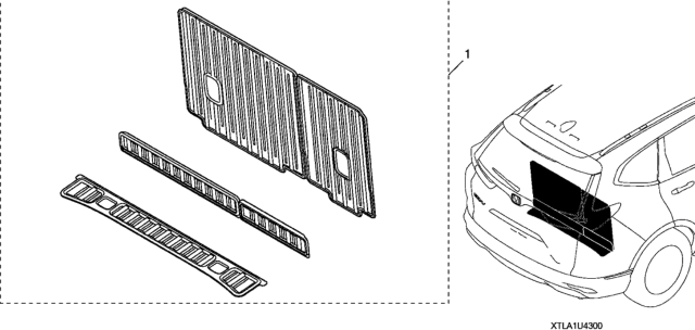 2021 Honda CR-V Hybrid Seat Back Protector (Rear) Diagram