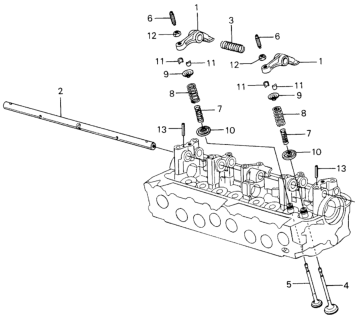 1981 Honda Civic Valve - Rocker Arm Diagram