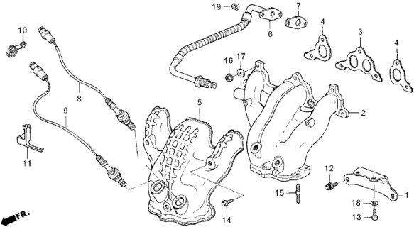 1988 Honda Accord Exhaust Manifold Diagram