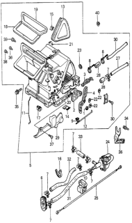 1982 Honda Prelude Clamp, Water Inlet Hose Diagram for 39224-671-000