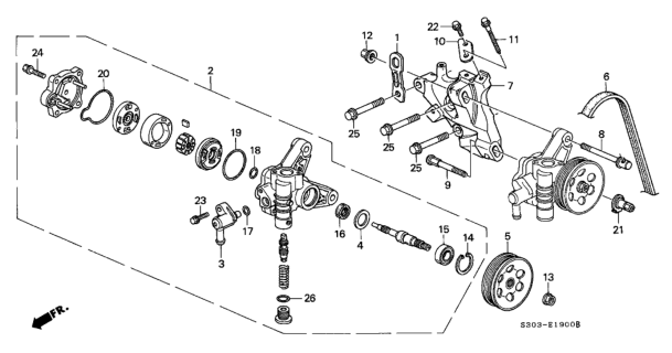 1998 Honda Prelude Bolt-Washer (8X85) Diagram for 56996-P5M-000