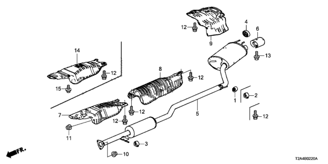 2016 Honda Accord Muffler Diagram