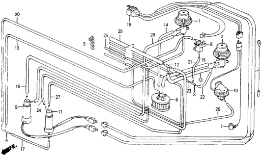 1986 Honda Civic Wire Assy. Diagram for 36226-PE1-663