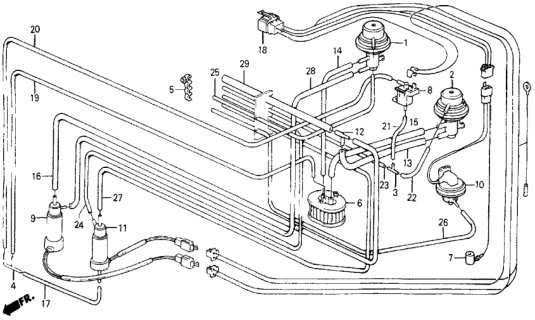 1986 Honda Civic Tube B Diagram for 36222-PE1-662