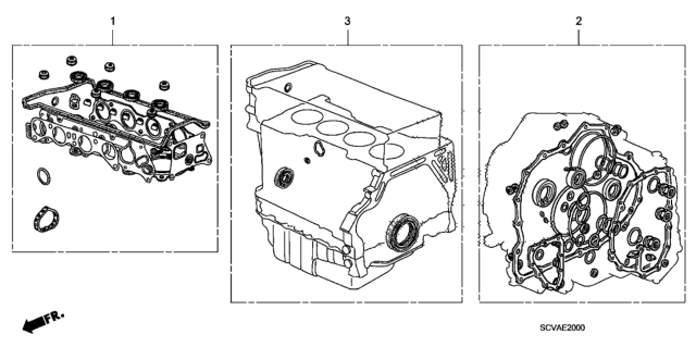 2008 Honda Element Gasket Kit, AT Transmission Diagram for 06112-PZN-A10