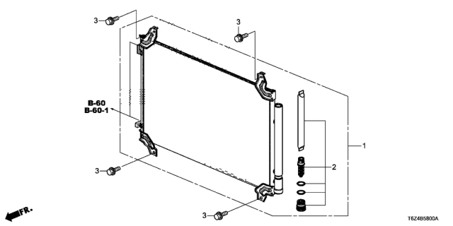 2018 Honda Ridgeline A/C Condenser Diagram