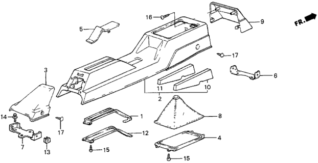 1987 Honda Prelude Console Diagram