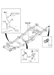 2001 Honda Passport Earth Harness Bolt Diagram