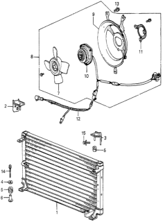 1984 Honda Accord A/C Condenser (Denso) Diagram