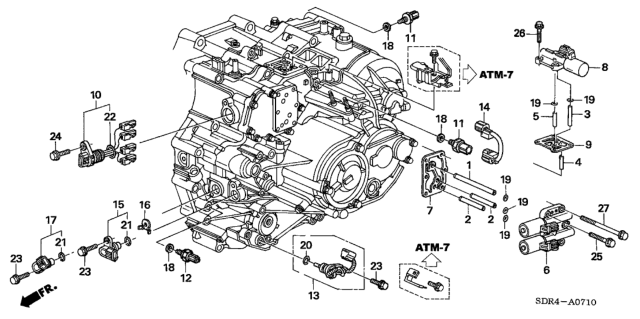 2007 Honda Accord Hybrid Solenoid Assy., Linear Diagram for 28260-RCK-003