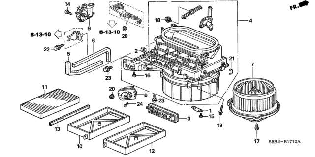 2005 Honda Civic Seal, Blower (Outer) (B) Diagram for 79308-S5A-003