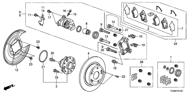 2010 Honda Accord Rear Brake Diagram