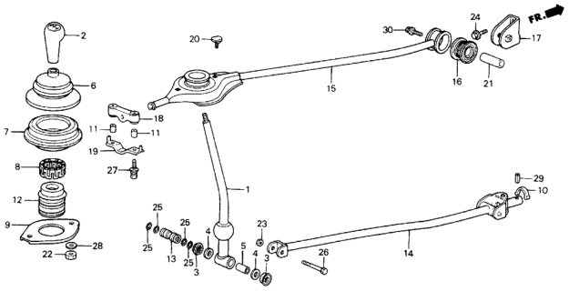 1991 Honda Civic Extension, Change Diagram for 54301-SH3-A02