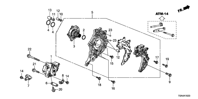 2015 Honda CR-V AT Oil Pump - Stator Shaft (CVT) Diagram