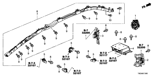 2020 Honda Civic SRS Unit Diagram