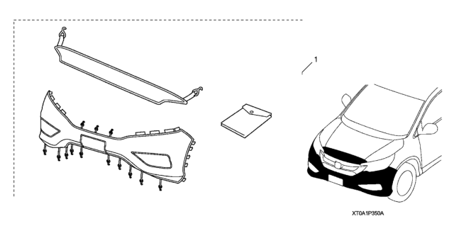 2016 Honda CR-V 5 Door SE (AWD) KA CVT Nose Mask (Full) Diagram