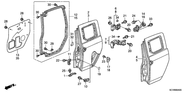 2011 Honda Element Rear Access Panels Diagram