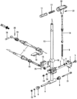 1975 Honda Civic 3 Door ** (1200) ** HMT HMT Select Lever Diagram