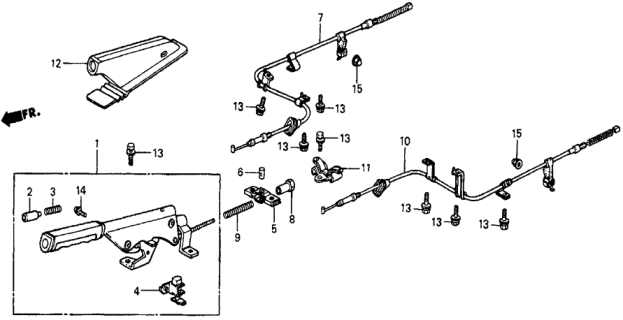 1987 Honda Civic 5 Door 4WD KA 5MT Parking Brake Diagram