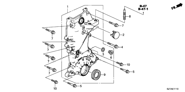 2015 Honda CR-Z Chain Case Diagram