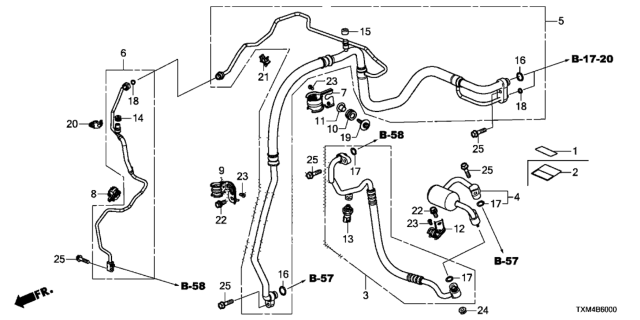 2020 Honda Insight Hose Complete Discharge Diagram for 80315-TXM-A01