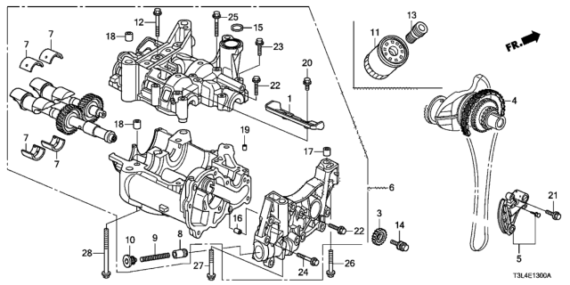 2014 Honda Accord Oil Pump (L4) Diagram