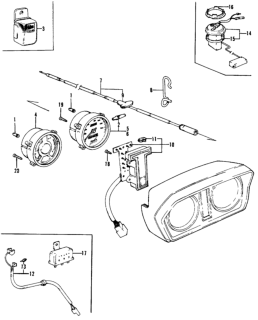 1976 Honda Civic Grommet, Speedometer Cable Diagram for 37261-568-000