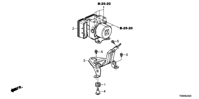 2016 Honda Odyssey Modulator Assy., Vsa (Rewritable) Diagram for 57111-TK8-A62