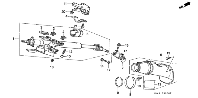 1992 Honda Civic Steering Column Diagram