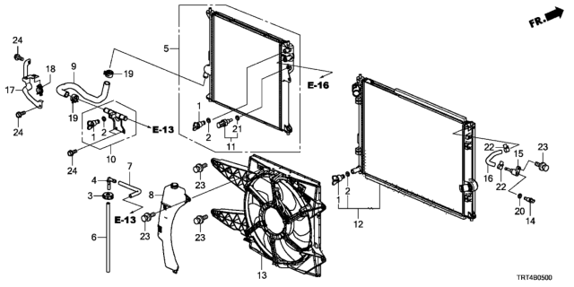 2020 Honda Clarity Fuel Cell Radiator Diagram