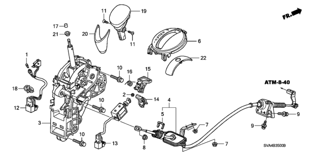 2007 Honda Civic Select Lever Diagram