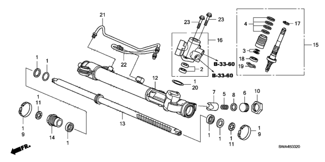 2007 Honda CR-V Pipe B, Cylinder Diagram for 53671-STK-A01