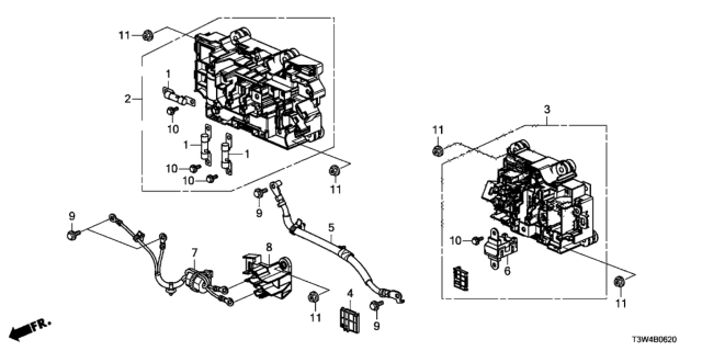 2015 Honda Accord Hybrid Sensor Assy., Battery Current Diagram for 1K530-5K1-003