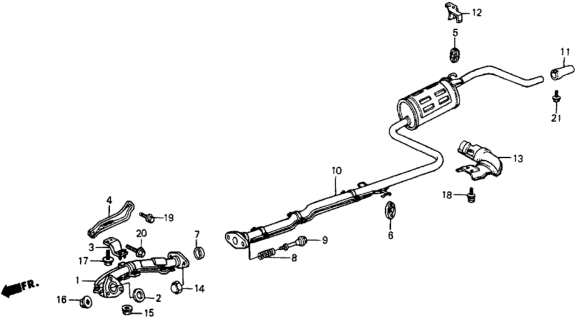 1987 Honda CRX Plate, Fuel Tank Baffle Diagram for 72203-SB2-660