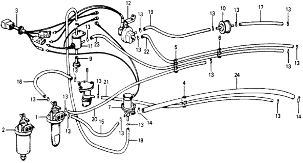 1977 Honda Accord HMT Control Valve Diagram