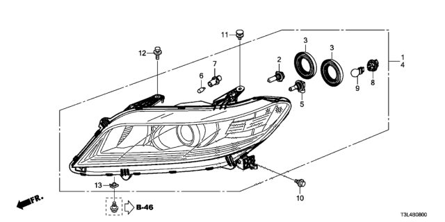 2014 Honda Accord Headlight Diagram