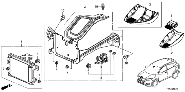 2021 Honda HR-V Camera - Radar Diagram