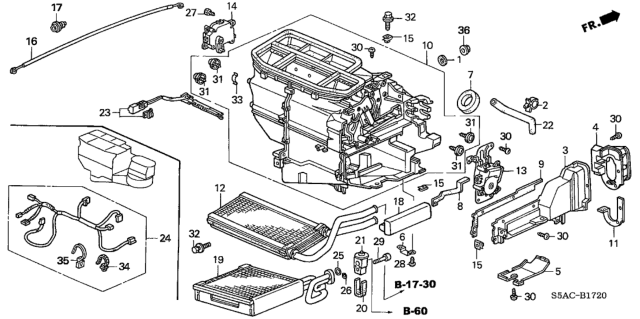 2005 Honda Civic Heater Unit Diagram